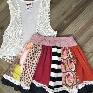 Size 8 Persnickety skirt  and Belle De Jour Shirt